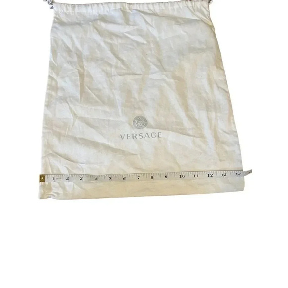 Versace Cream White Logo Drawstring Dust Bag - Picture 4 of 7